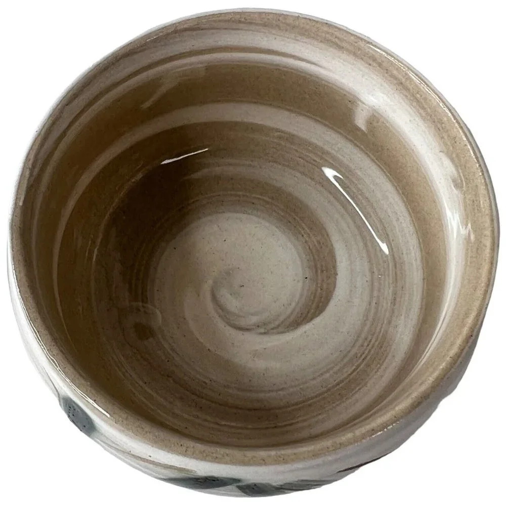 6‎ Vintage Otagiri Japanese Stoneware Sake Tea Cups Bamboo Rice Bowls OMC Japan